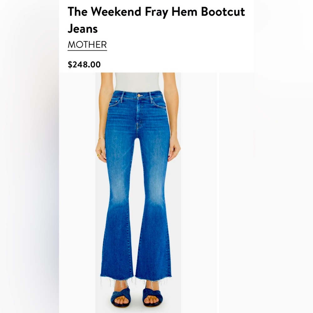 MOTHER denim weekender fray hem size 27